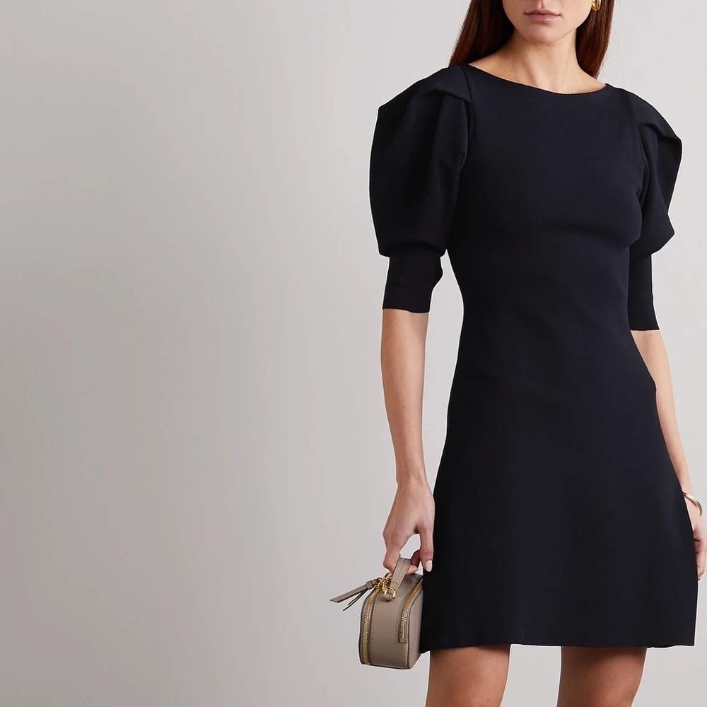 STELLA MCCARTNEY
Pleated stretch-knit mini dress